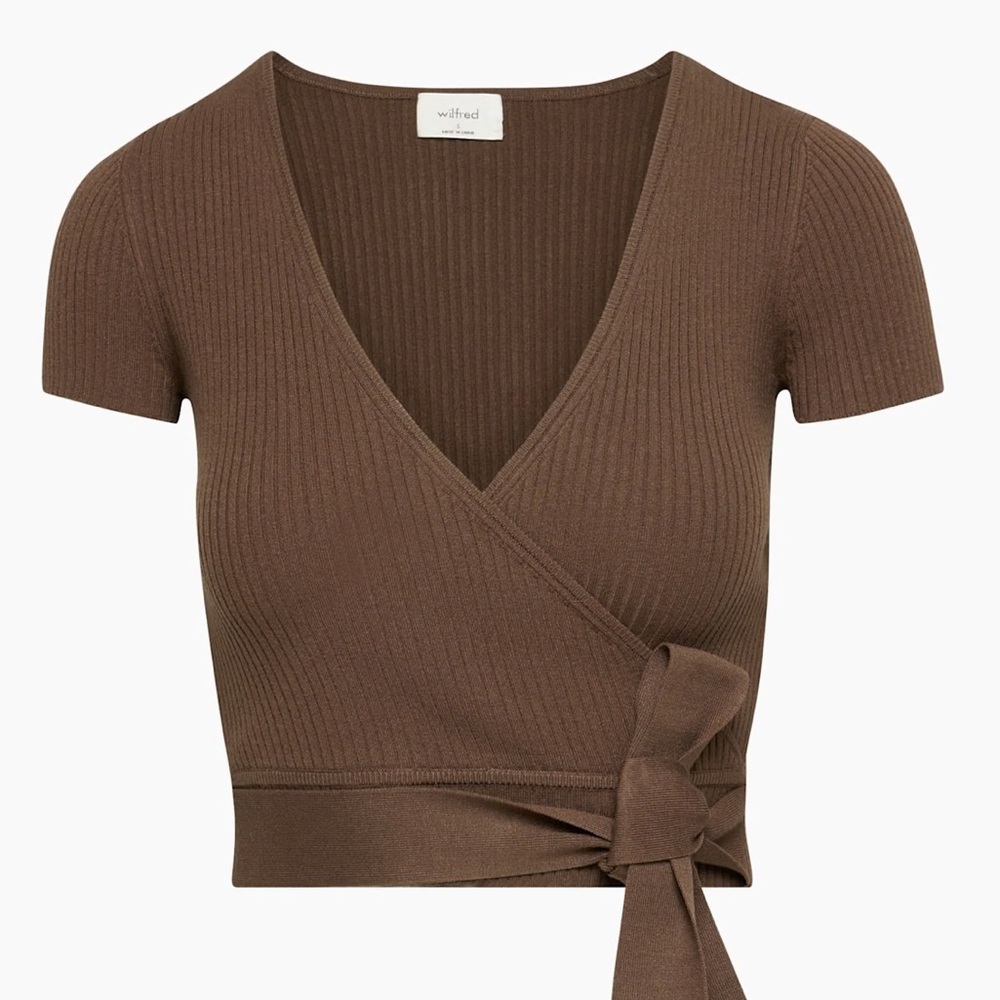 Aritzia wrap sweater top